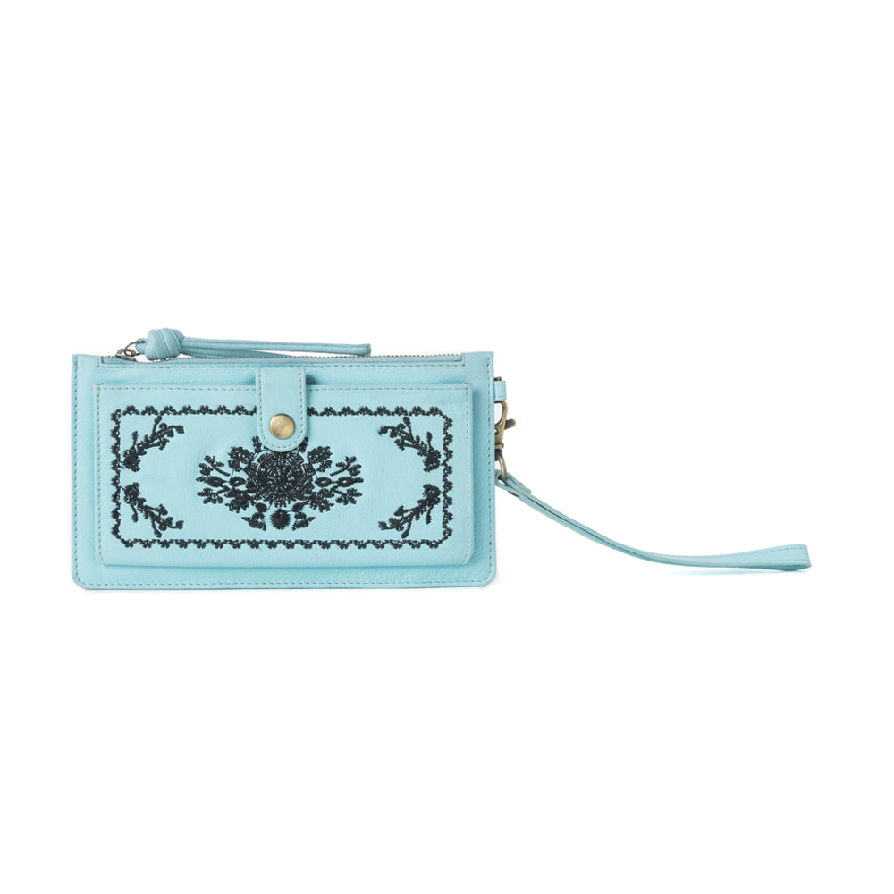 Azure Mesa Leather Wallet Variant Combo