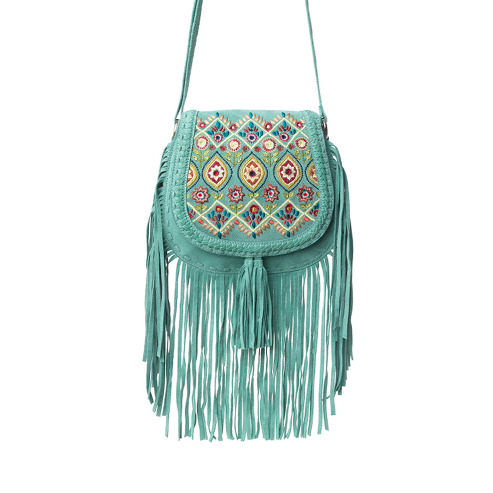 Myra Mojave Meadow Leather Bag in Dusty Jade