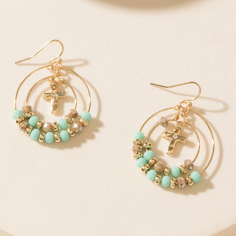 Serenity Earrings in Aqua Gold