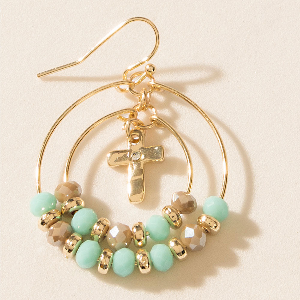 Serenity Earrings in Aqua Gold