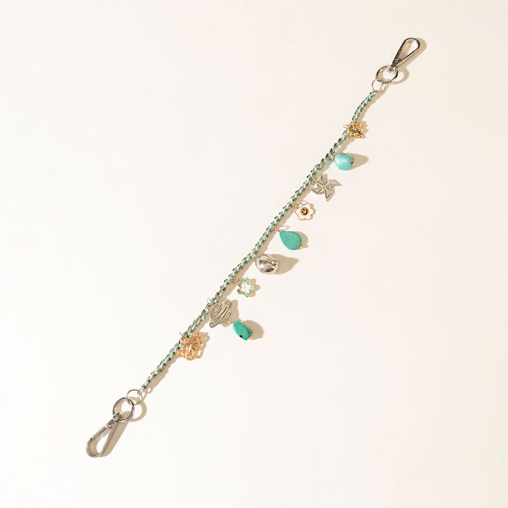 Seaside Relic Bag Charm in Lagoon Blue