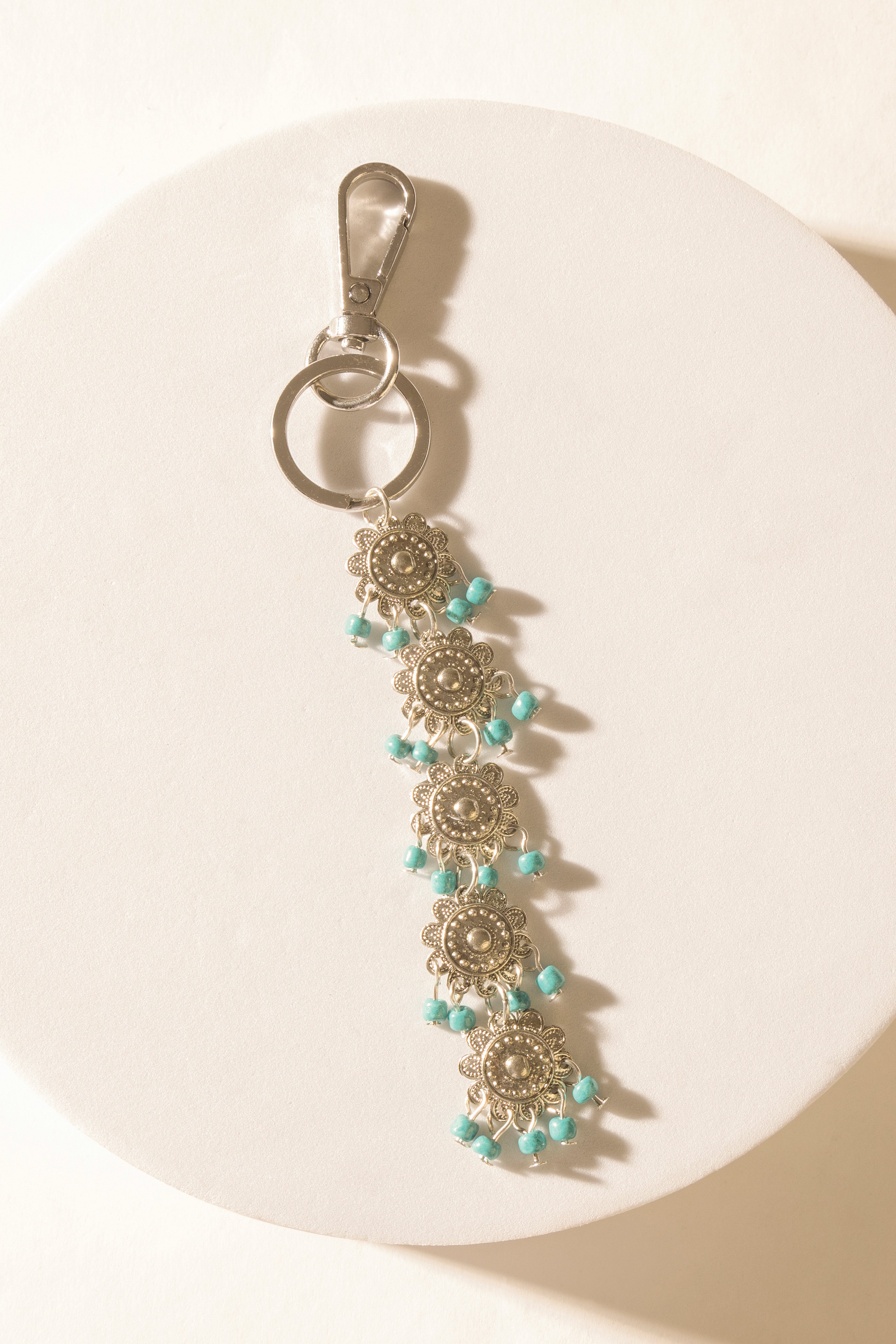 Zahara Lotus Keychain in Moonlit Blue
