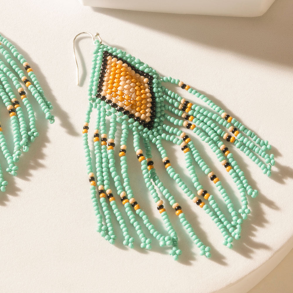 Dakota Diamond Earrings in Sky Teal