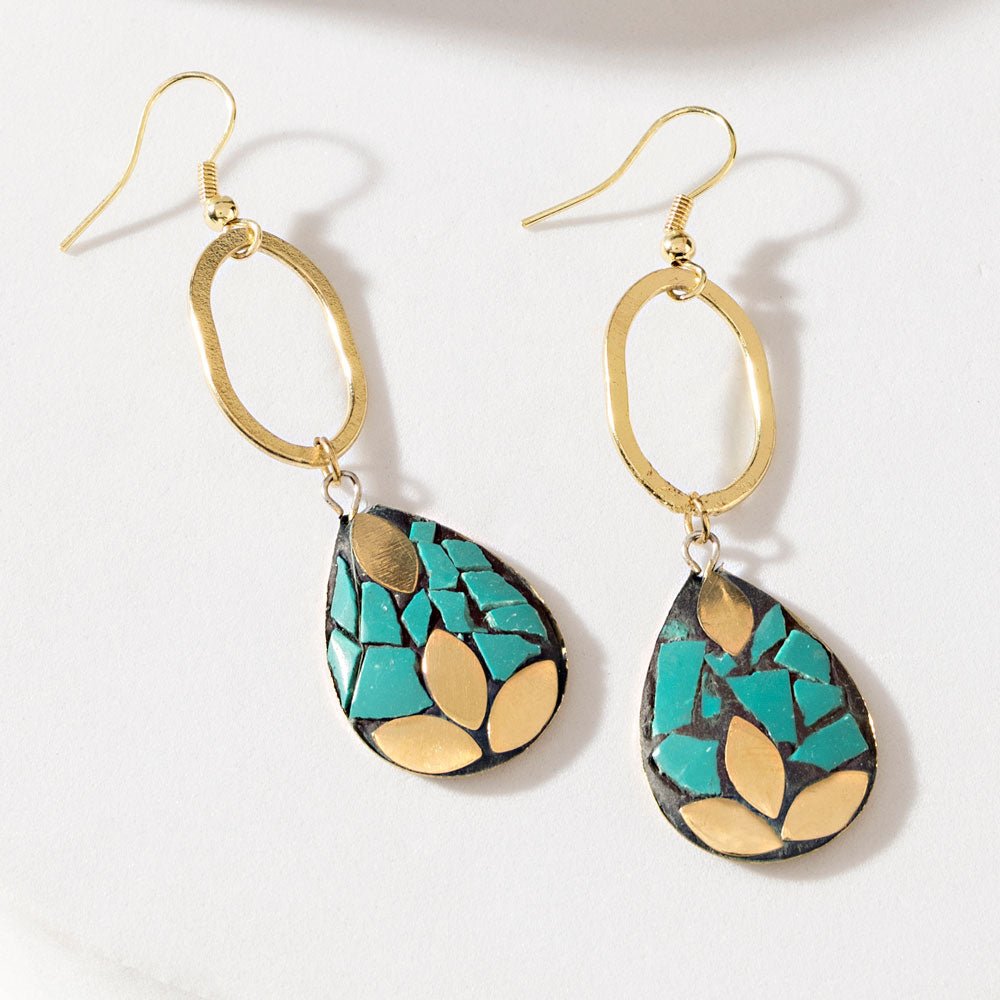 Verdestone Earrings in Desert Teal