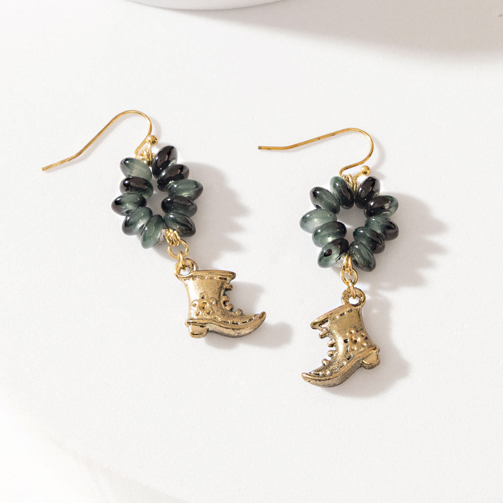 Tiny Trouble Earrings in Midnight Onyx
