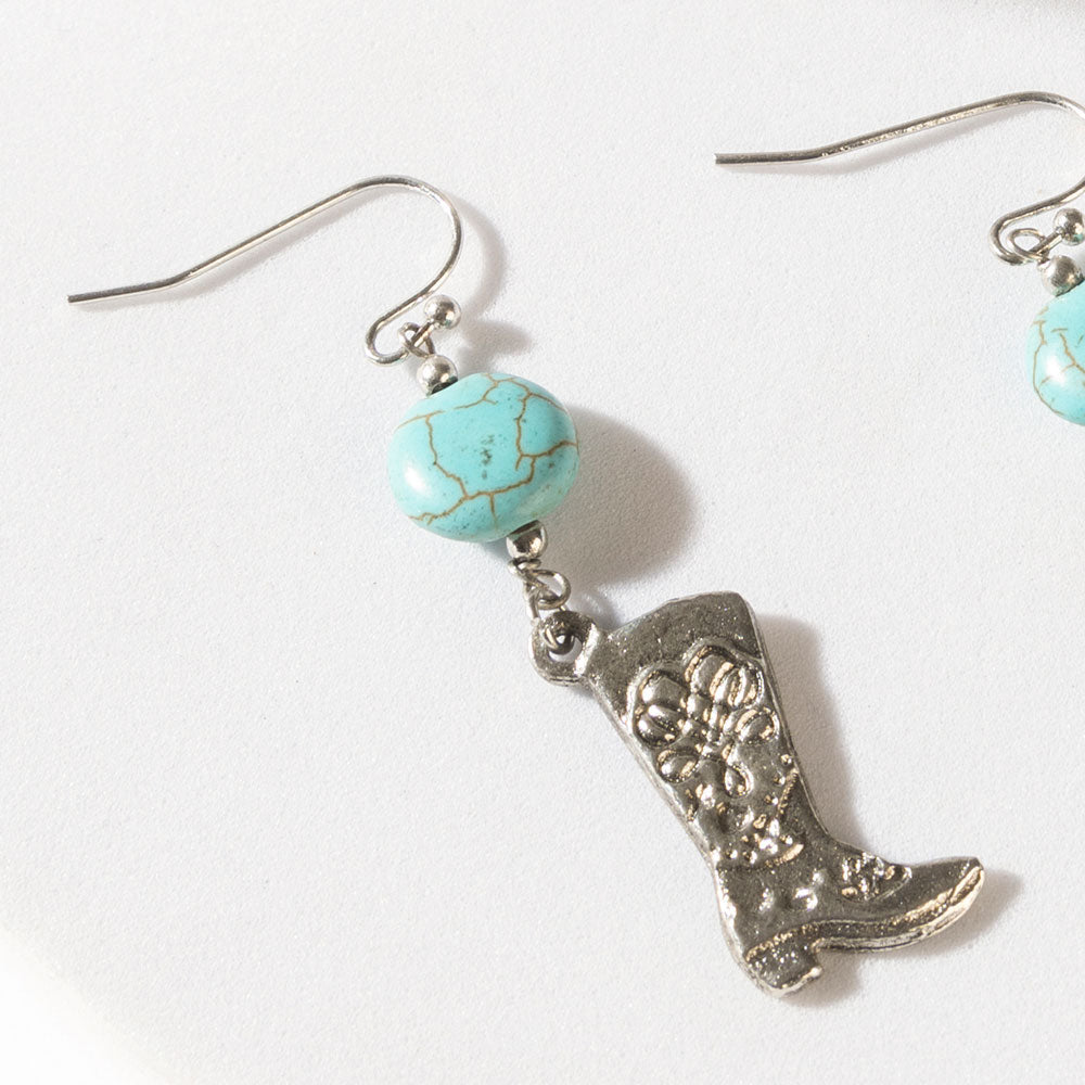 Boots Before Noon Earrings in Sky Teal