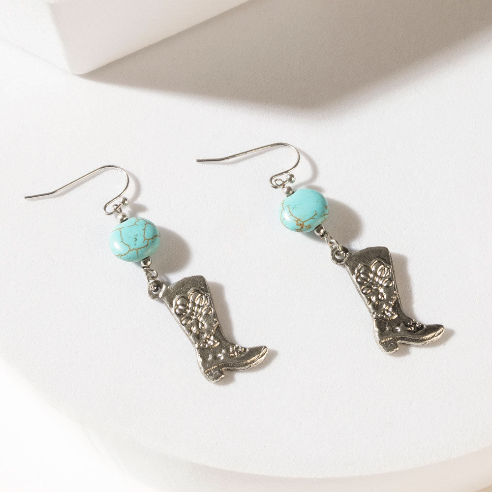 Boots Before Noon Earrings in Sky Teal