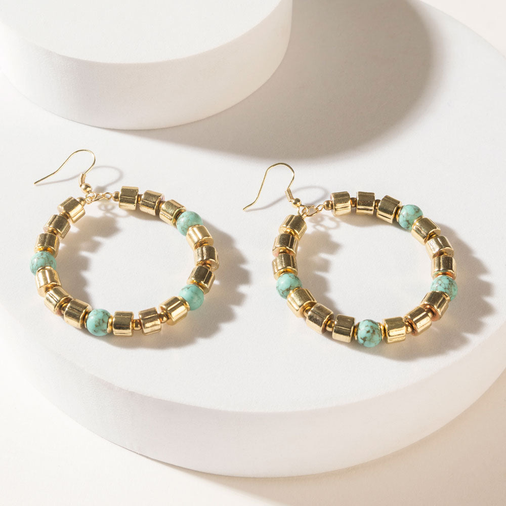 Goldrush Glow Earrings in Sunfire Teal