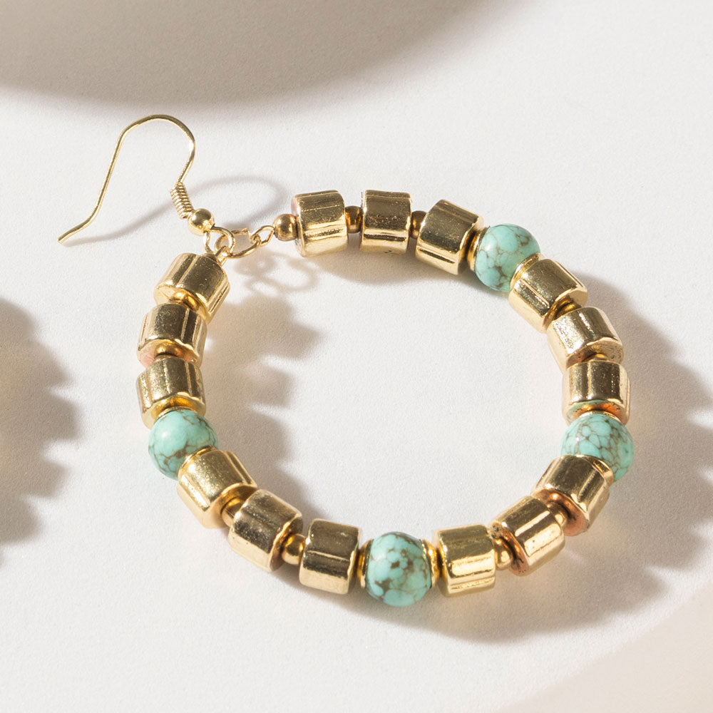 Goldrush Glow Earrings in Sunfire Teal