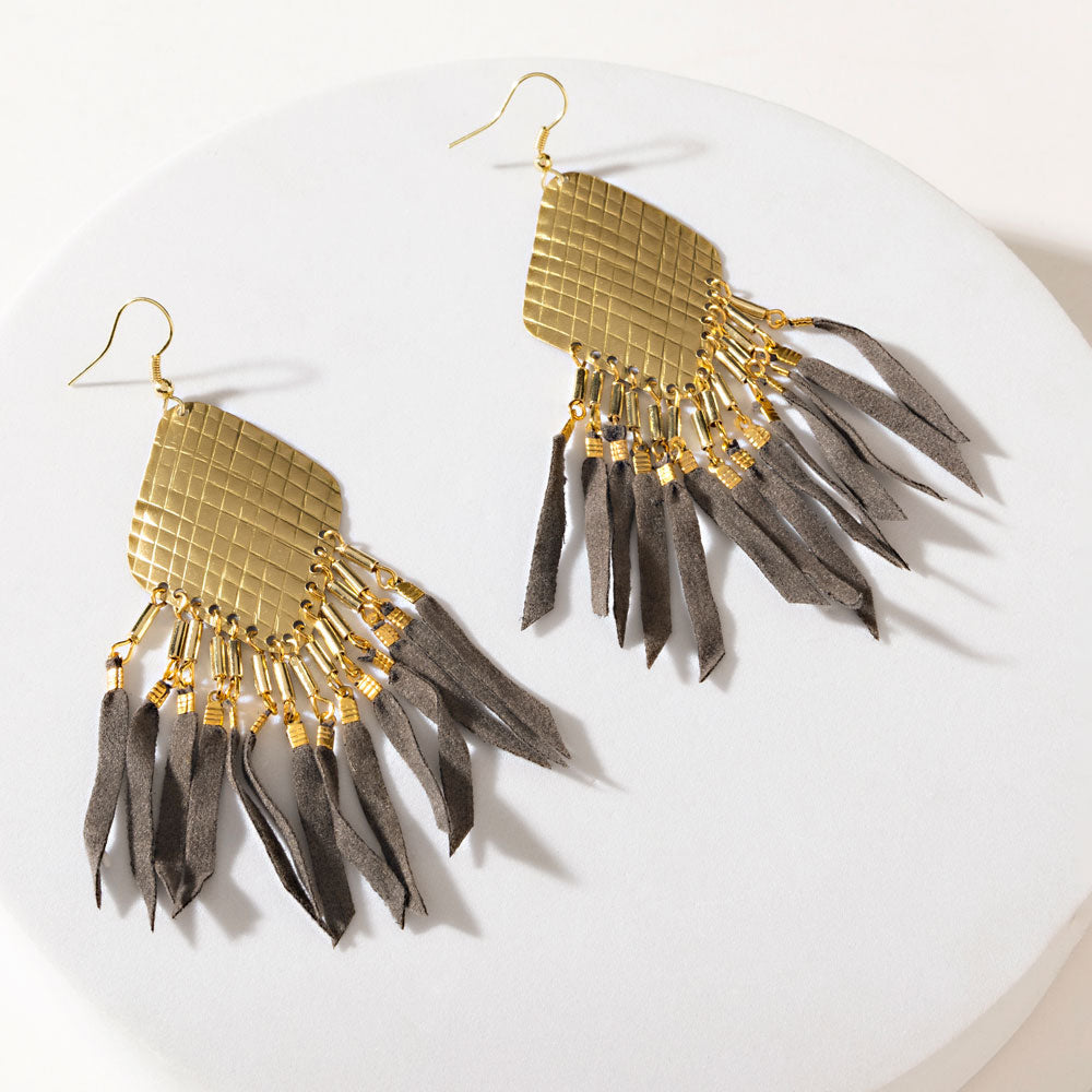 Prairie Siren Earrings in Sunhide Gold