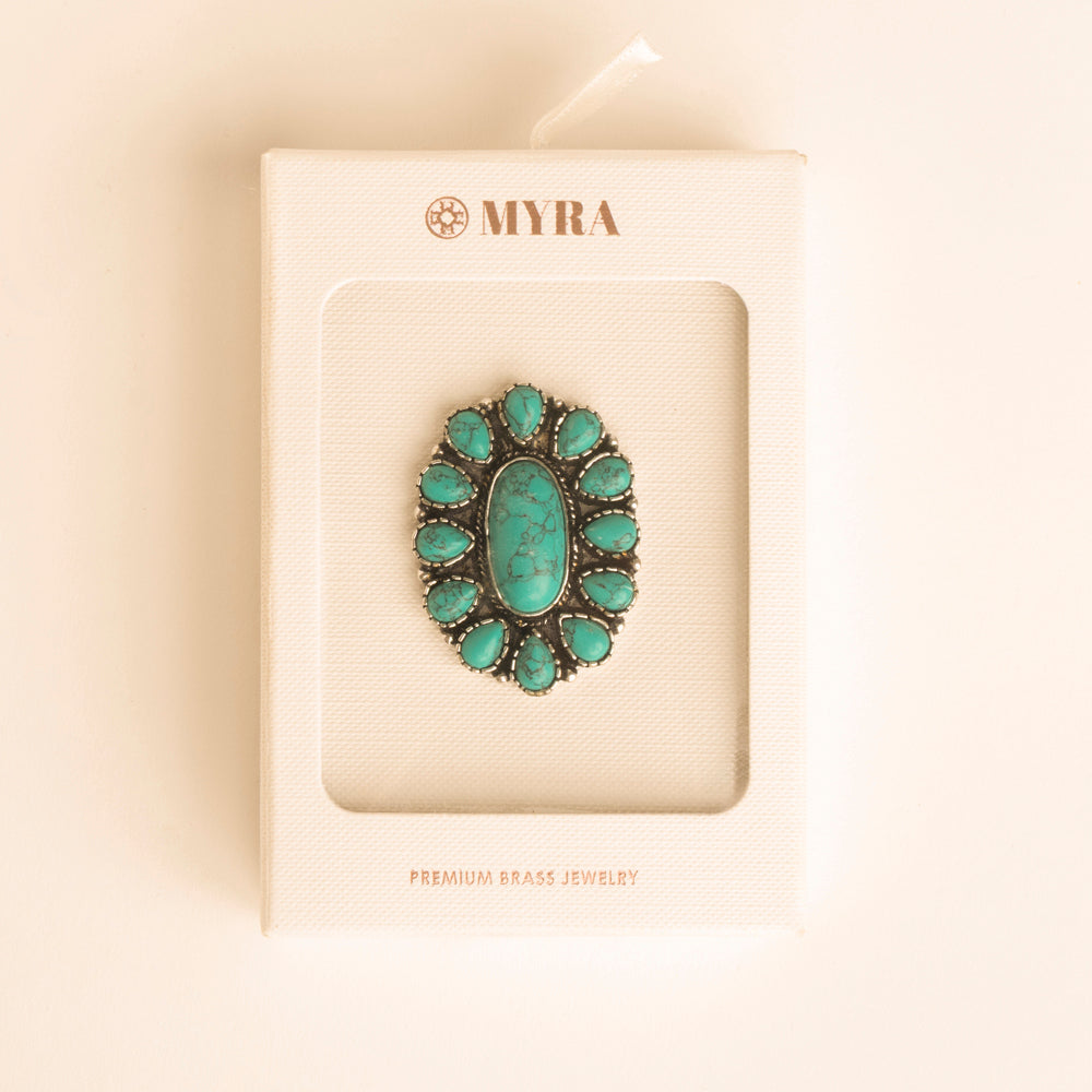 The Sunchaser Ring in Antique Teal