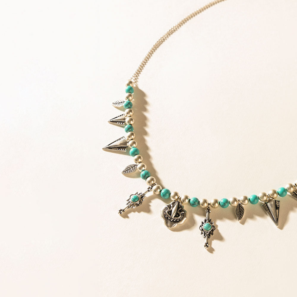 Feather Song Necklace in Nomad Blue