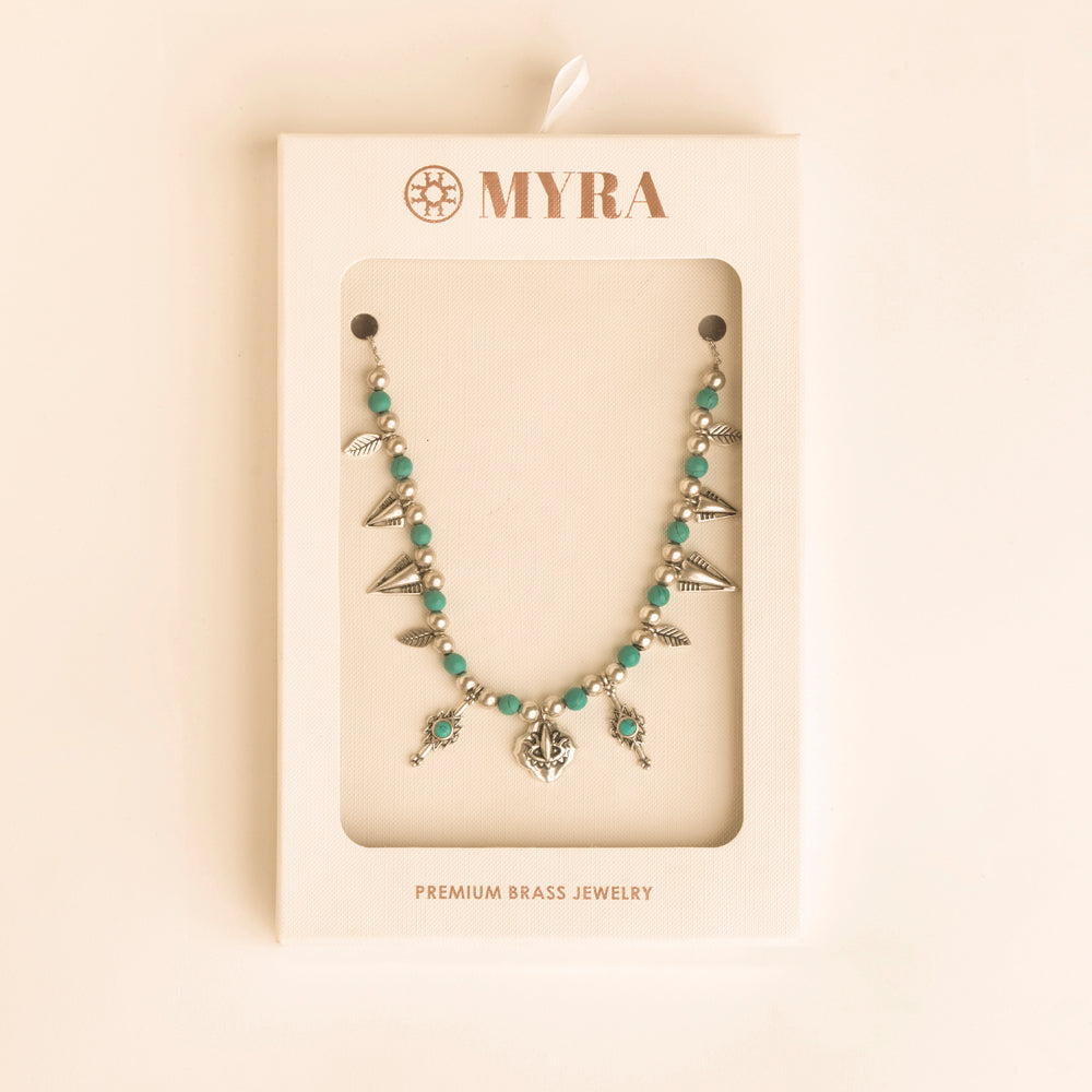 Feather Song Necklace in Nomad Blue
