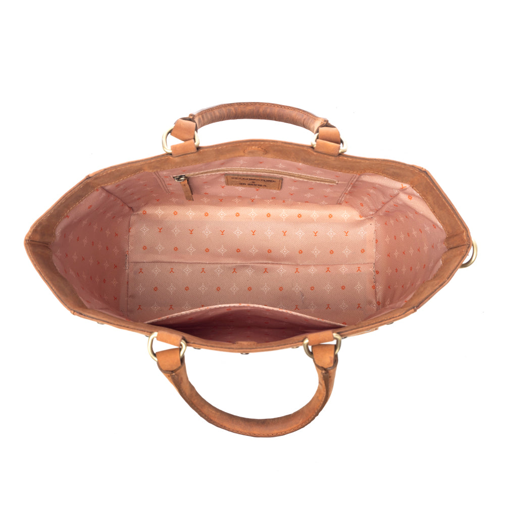 Yellowstone Valley Soul Studded & Embossed Tote Leather Bag Variant Combo