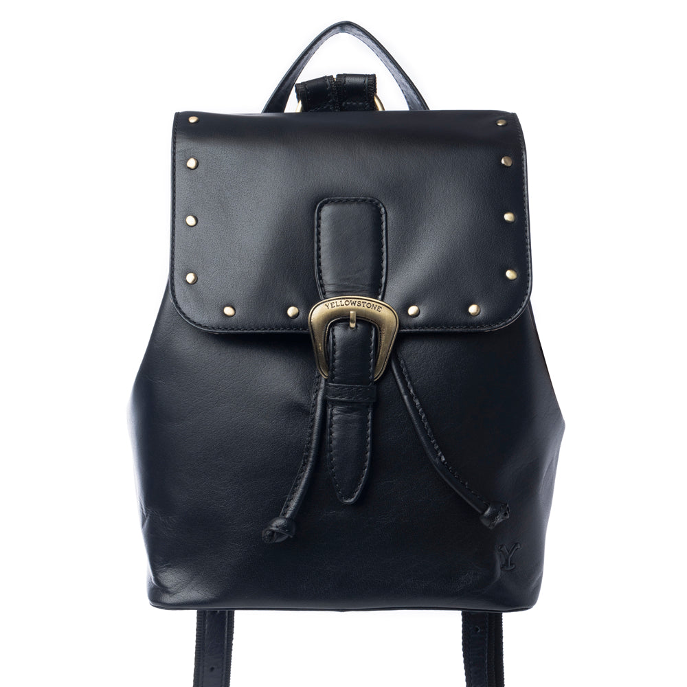 Yellowstone Longhorn Ash Studded Leather Backpack