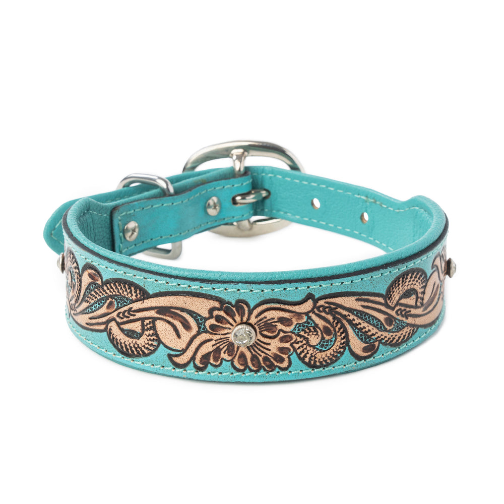 Turquoise Sky Southwest Dog Collar in Turquoise