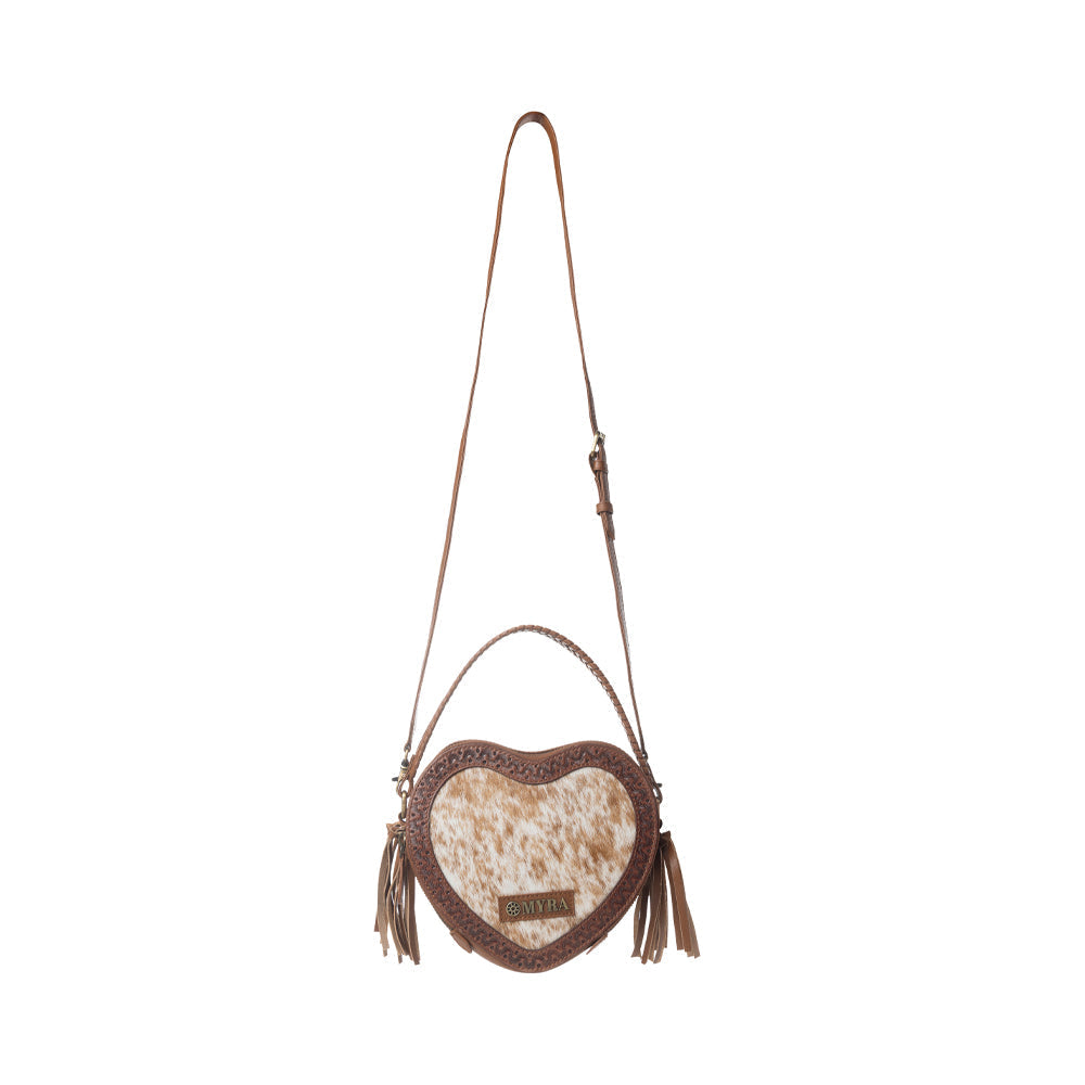 Myra Rodeo Romance Handtooled Leather Bag in Fawn Beige