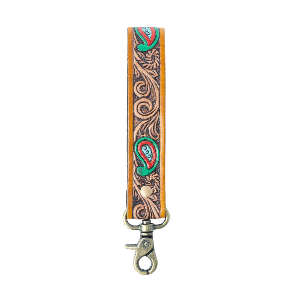 Spirit Stone Handtooled Leather Keyfob Variant Combo