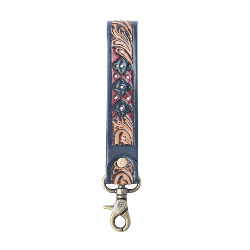 Spirit Stone Handtooled Leather Keyfob Variant Combo