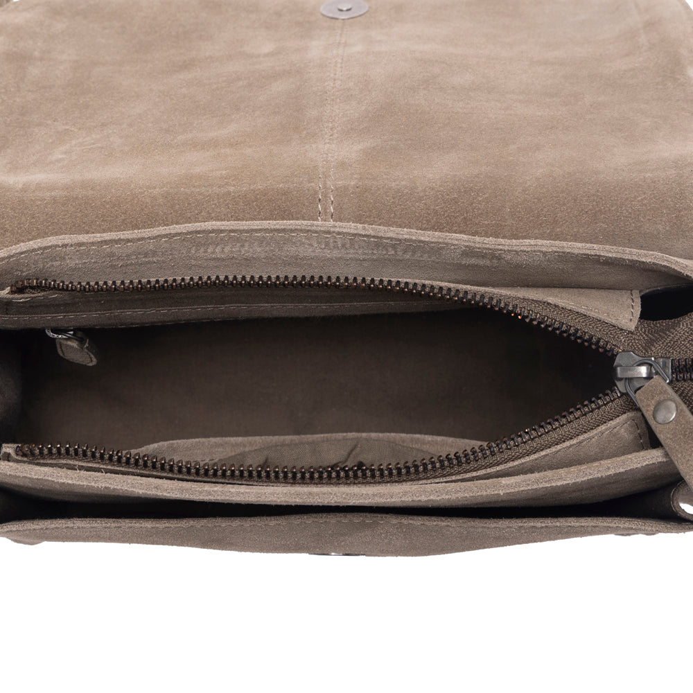 Amberwood Suede Leather Boot Embroidered Leather Bag Variant Combo