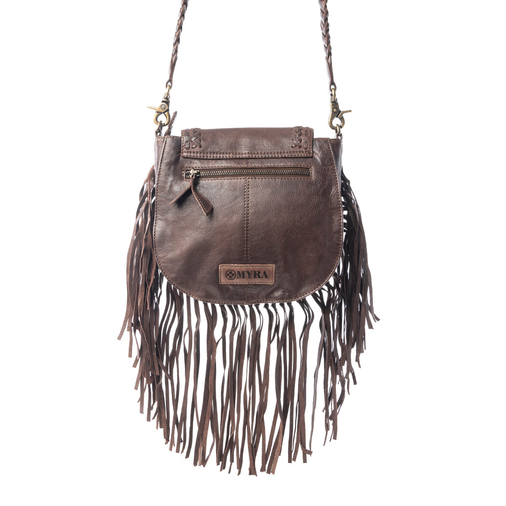 Festival Ember Studded Leather Bag with Fringes Variant Combo