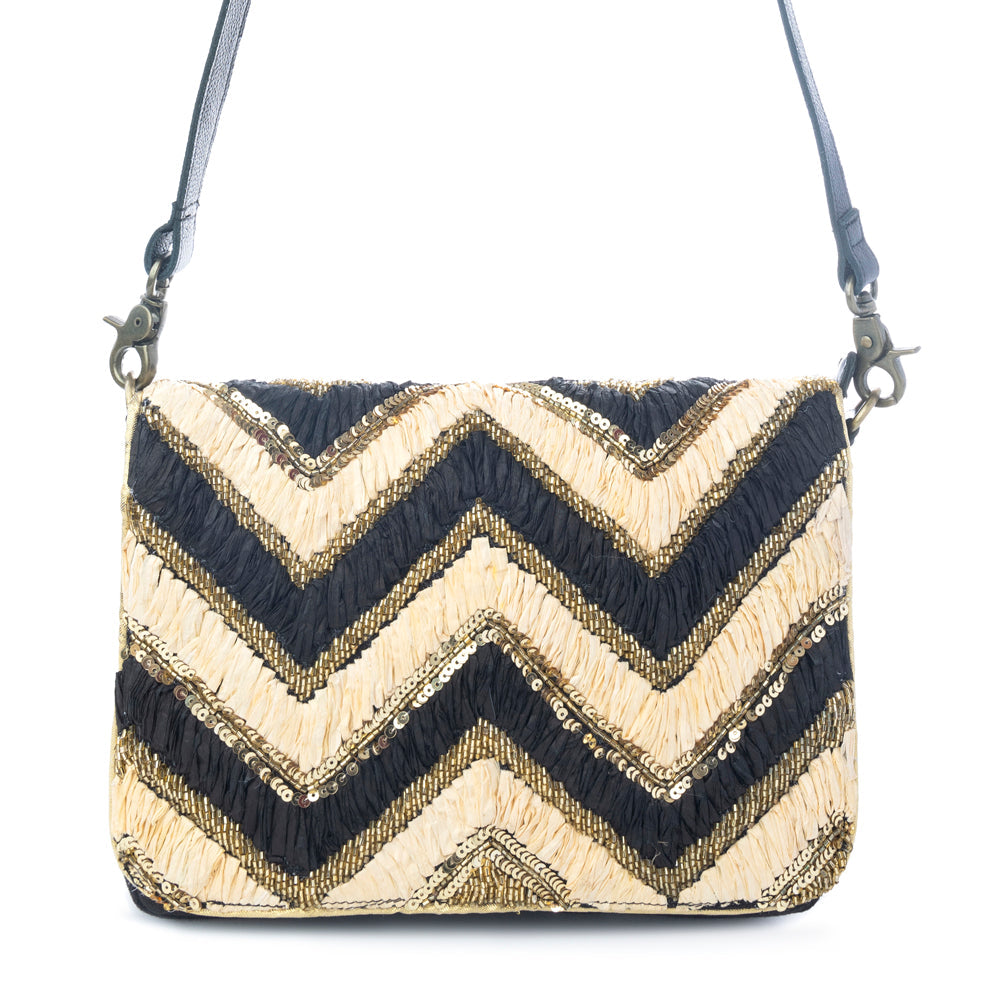 Velvet Ember Crossbody Bag in Golden Shadow