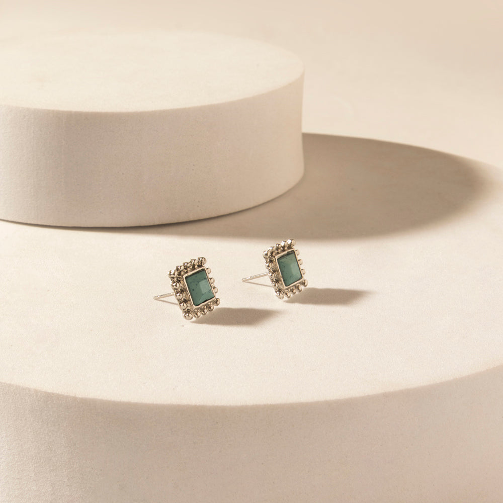 Moonbeam Earrings Set in Silver Shine