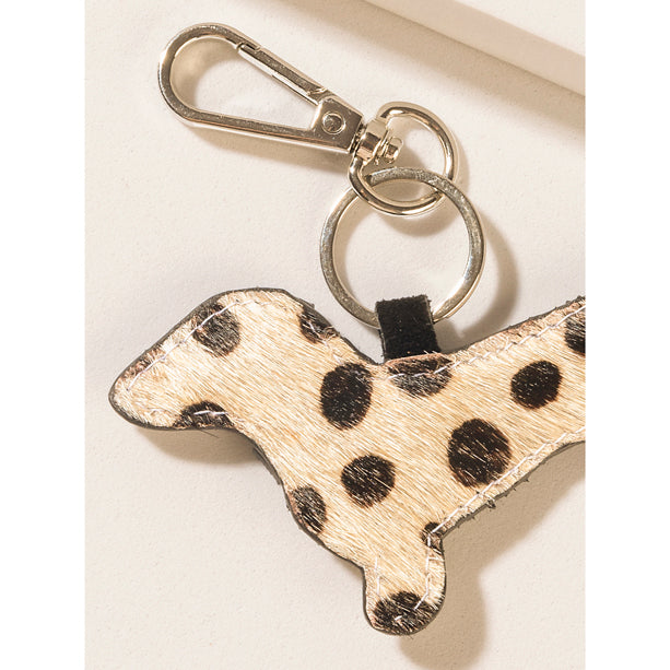 Pawprint Love Keychain in Terra Hide
