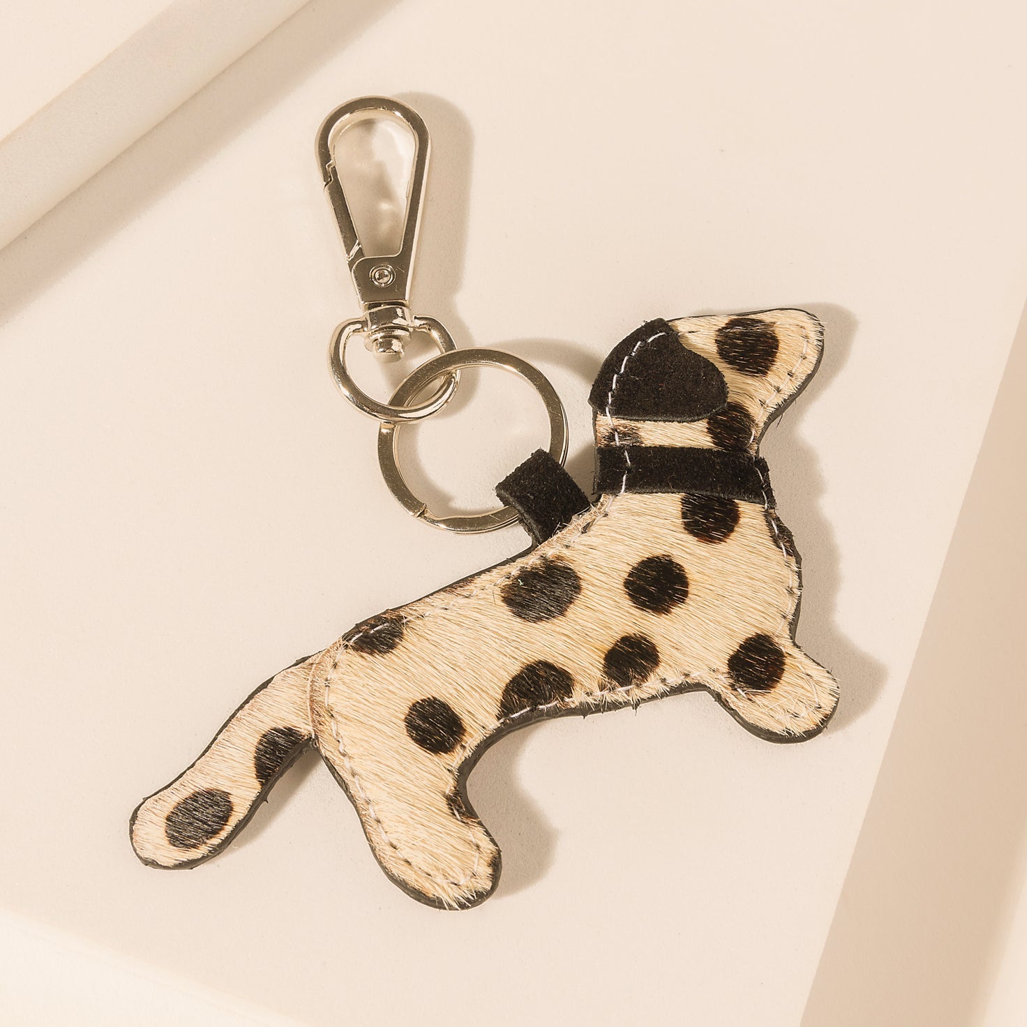 Pawprint Love Keychain in Terra Hide