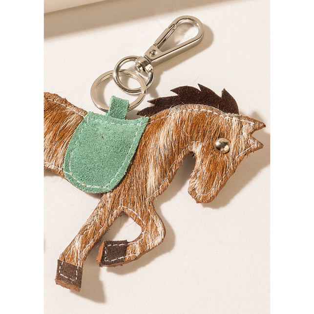 Saddle-Up Horse Keychain in Desert Ebony