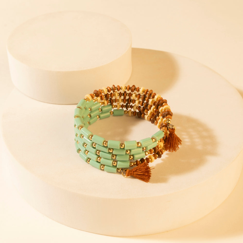 Chaparral Sky Bead Bracelet in Blue Sage