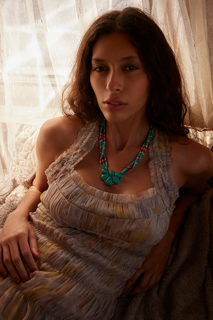 Blue Mirage Necklace in Ocean Blue