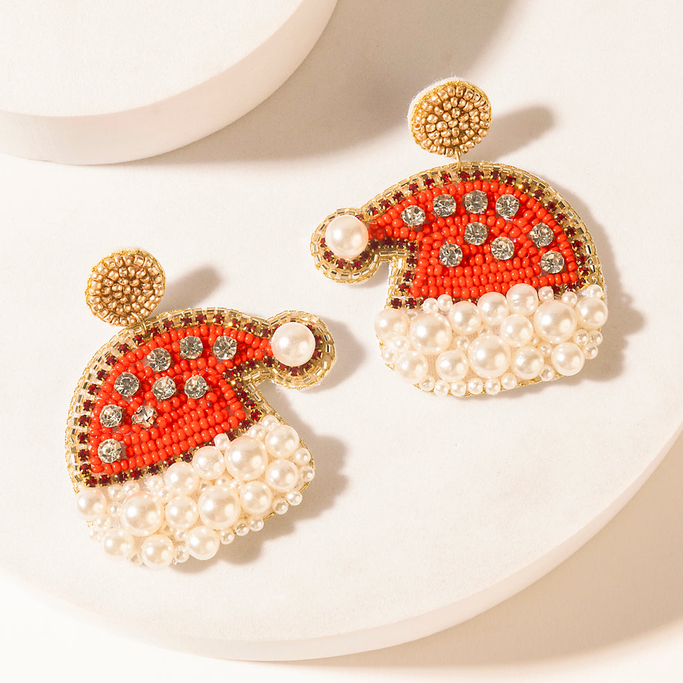 Merry Pearlshine Charm Earrings in Ivory Scarlet