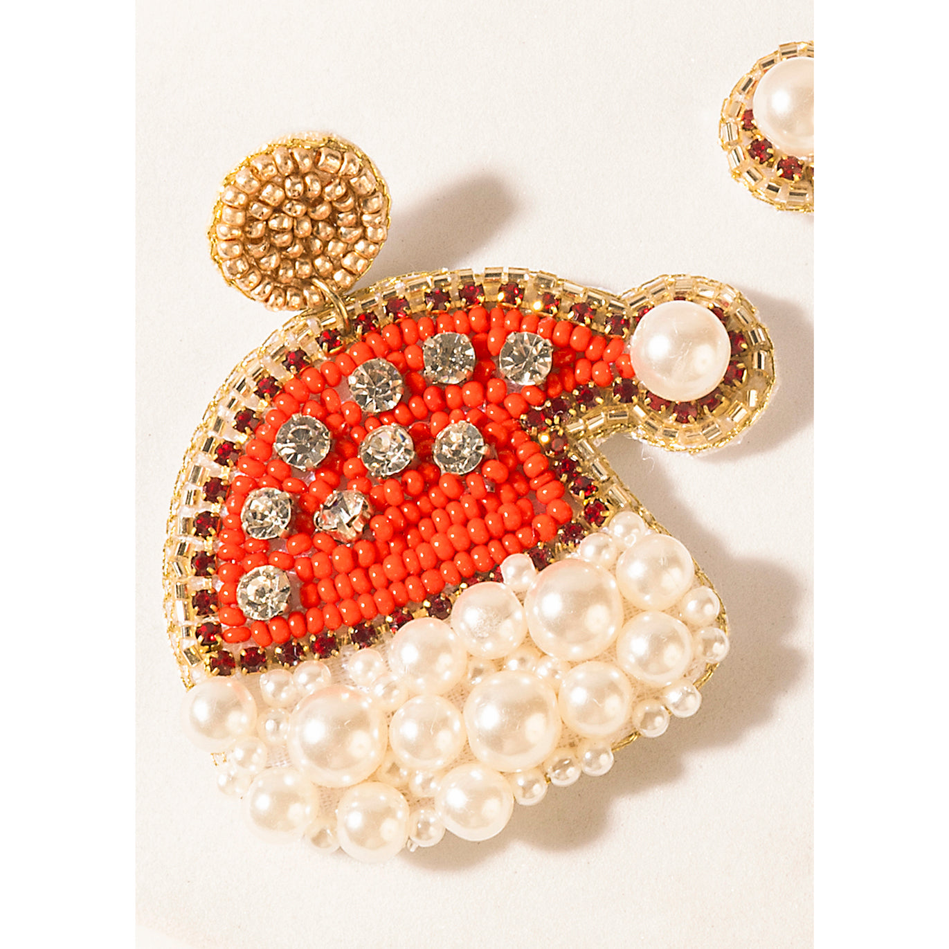 Merry Pearlshine Charm Earrings in Ivory Scarlet