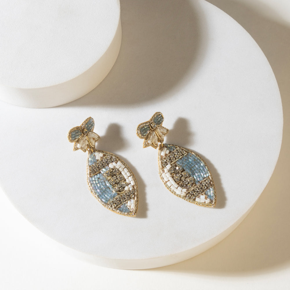 Crystal Bloom Earrings in Twilight Blue