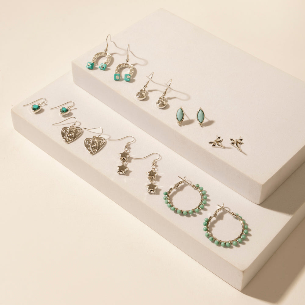 Prairie Trinket Earrings Set in Saddle Silver