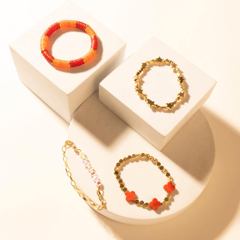 Sunset Aire Stack Bracelet in Golden Flame
