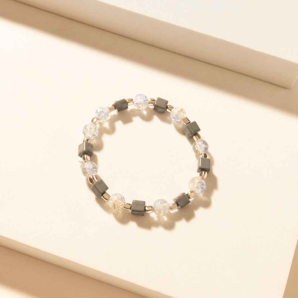 Iron Moon Stack Bracelet in Blue Forge