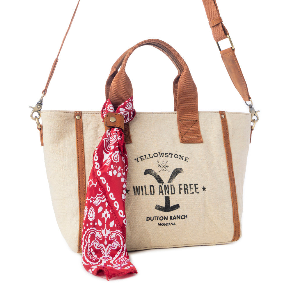 Yellowstone Echo Valley Ivory Crossbody Bag with Scarf