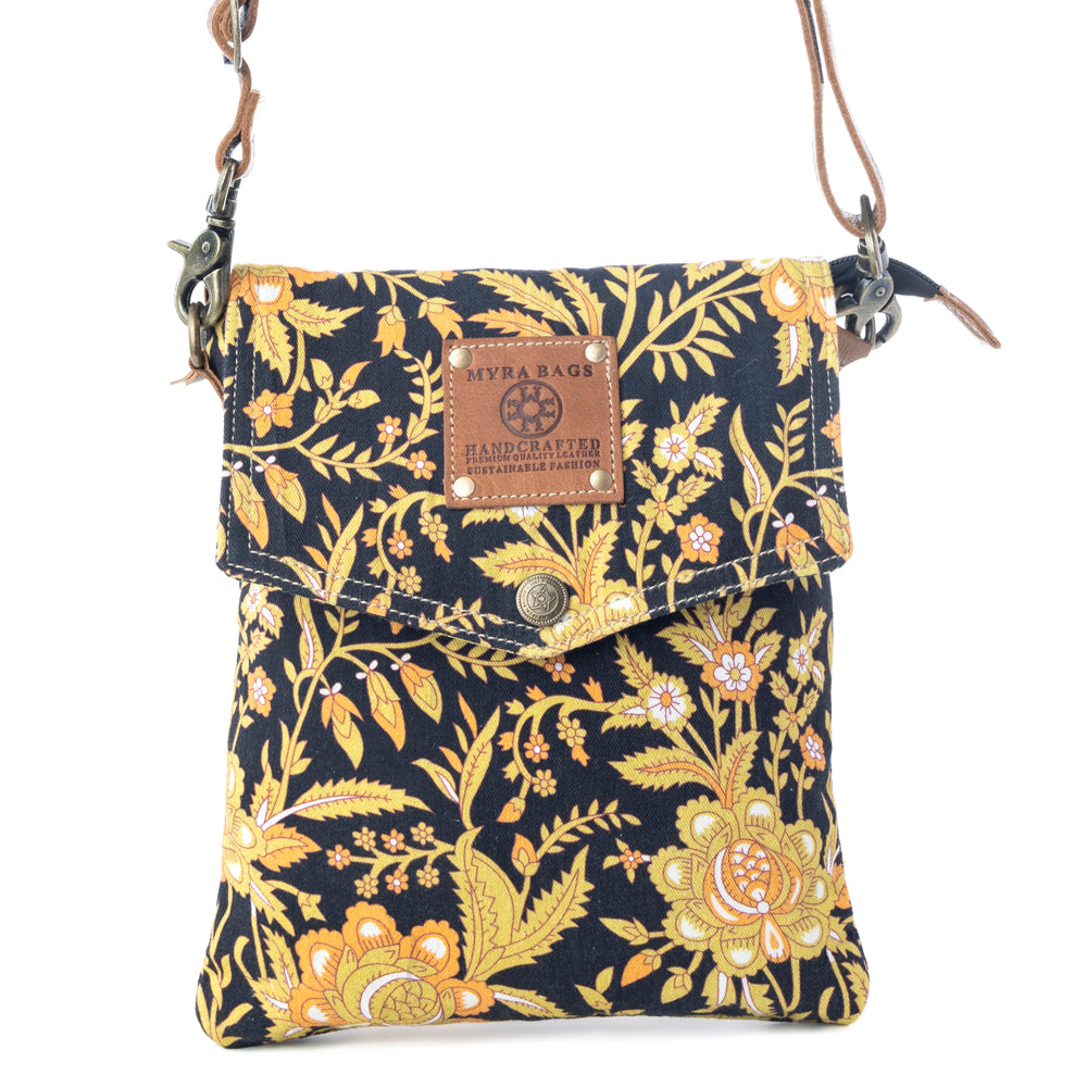 Sunlit Grove Crossbody Bag in Golden Noir