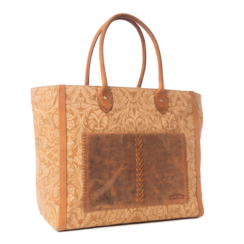 Yellowstone Chief Weekender Bag with Pockets in Amber