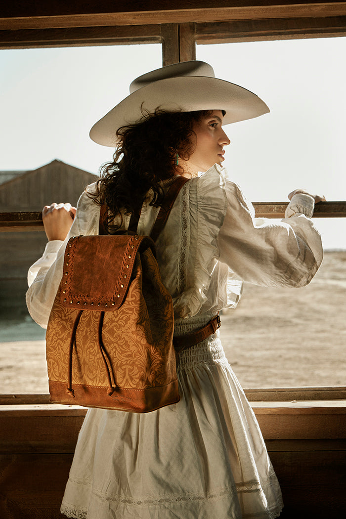 Yellowstone Amber Sienna Drawstring Backpack