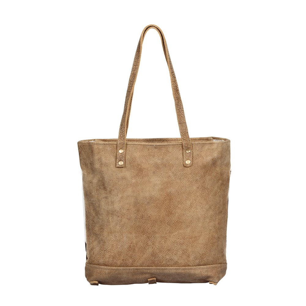 Cocoa Leather & Hairon Bag - Myra Bags
