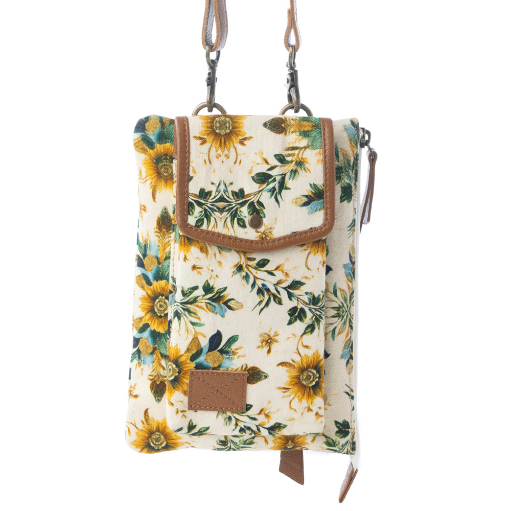Amber Ray Crossbody Bag with Phone Compartment in Sunlit Ivory