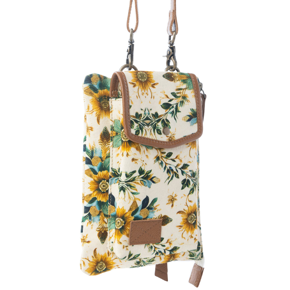 Amber Ray Crossbody Bag with Phone Compartment in Sunlit Ivory