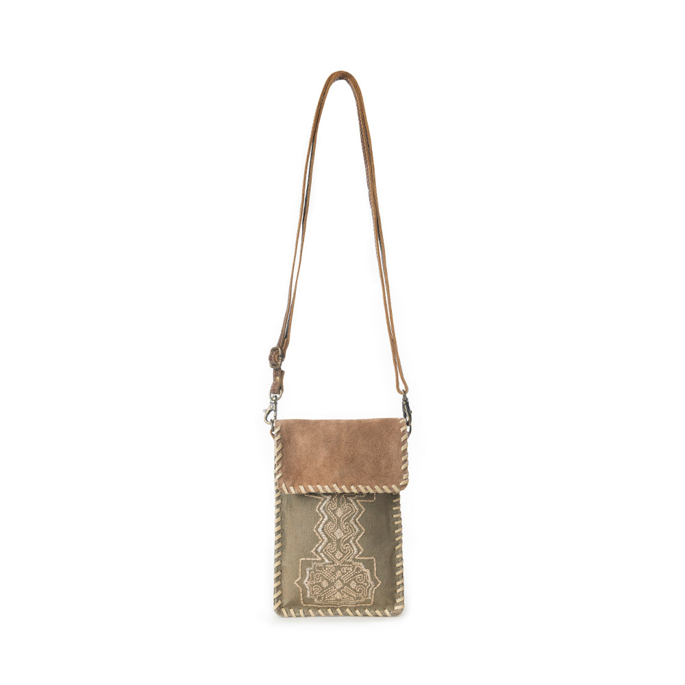 Myra Cheyenne Peaks Crossbody Bag in Dusty Olive