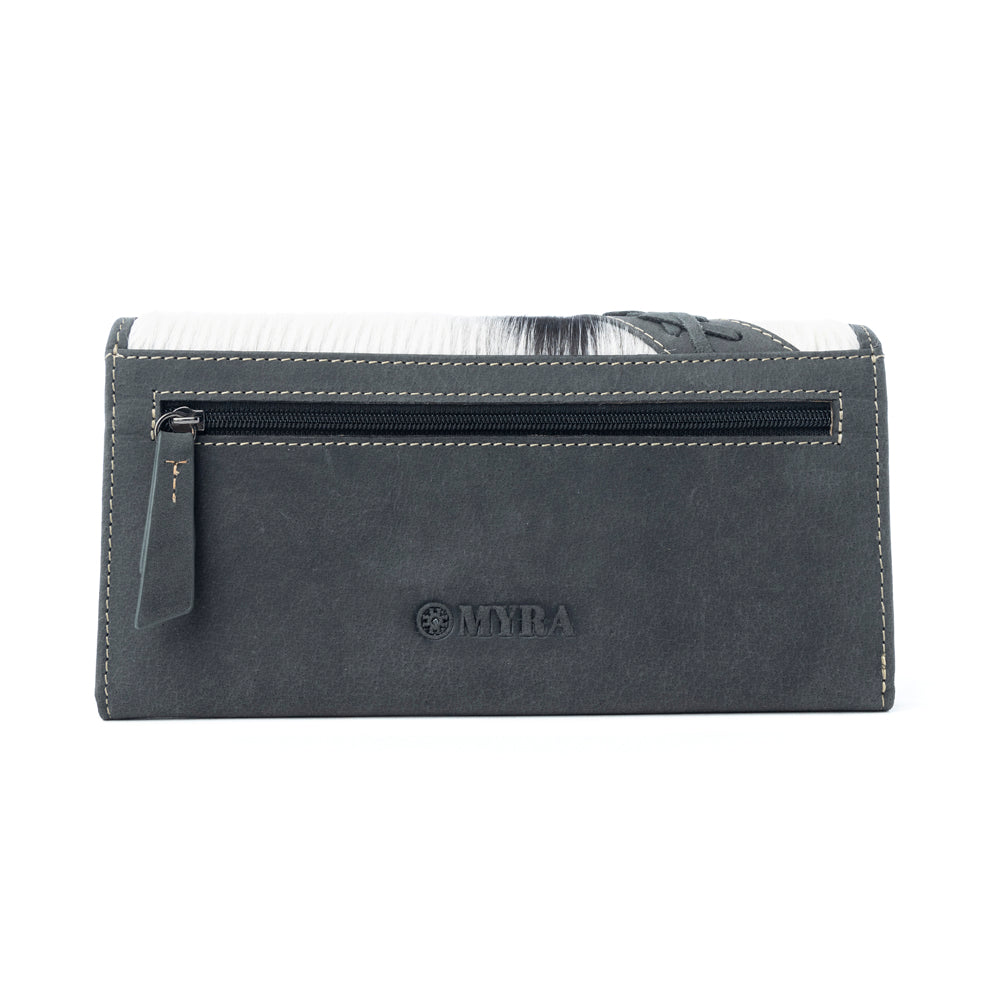 High Noon Eclipse Hairon Leather Wallet in Moonlight Ivory