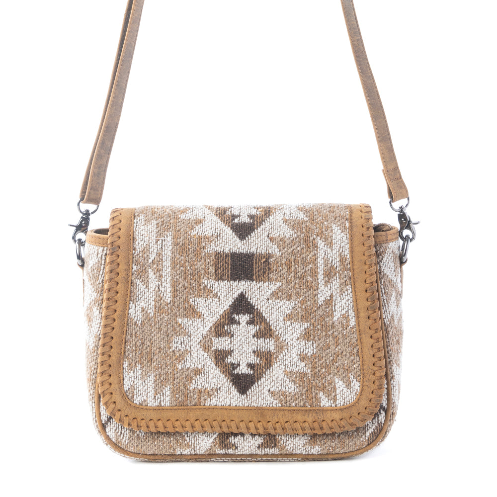 Rising Falcon Woven Shoulder Bag in Prairie Sand