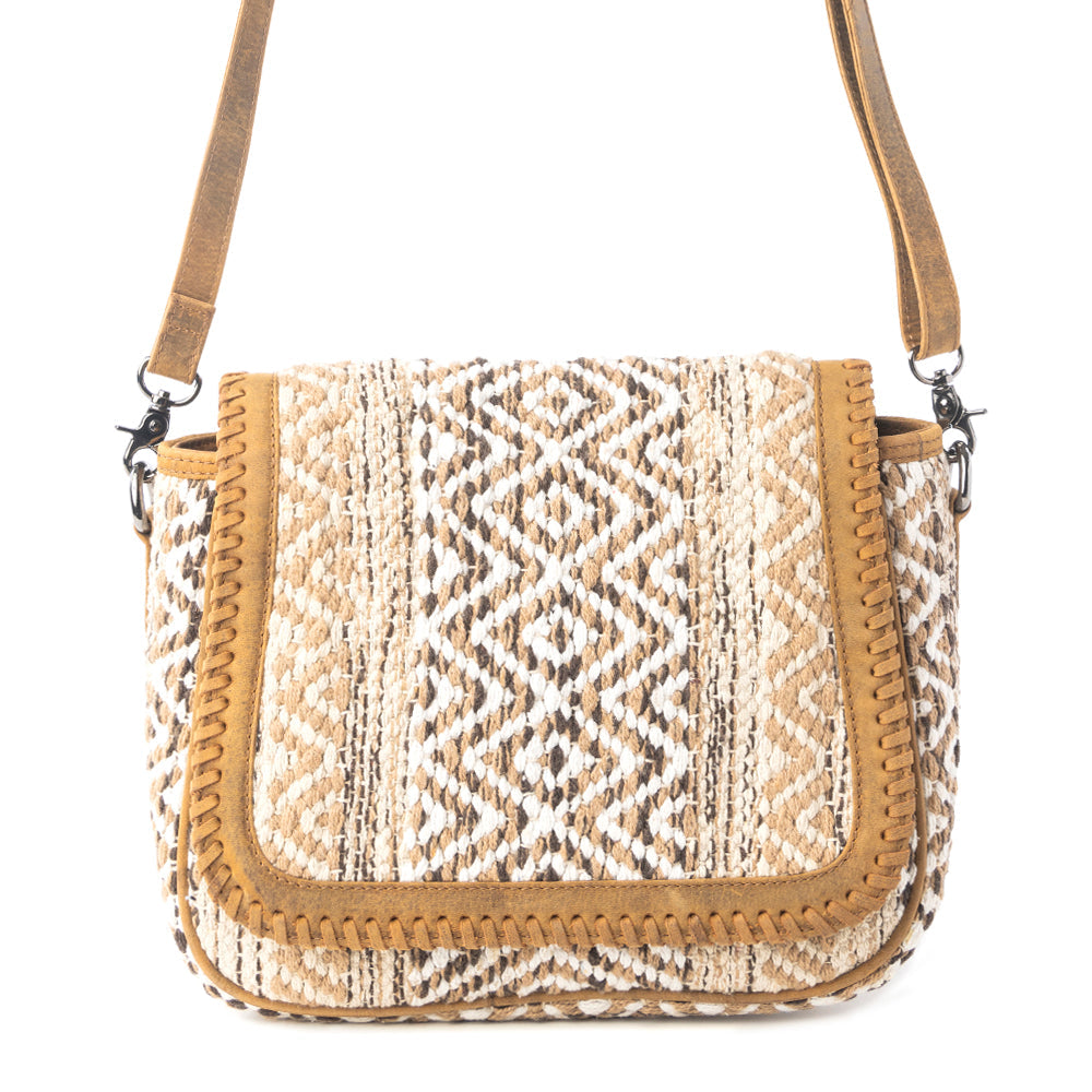 Moonlace Range Woven Shoulder Bag in Mojave Beige