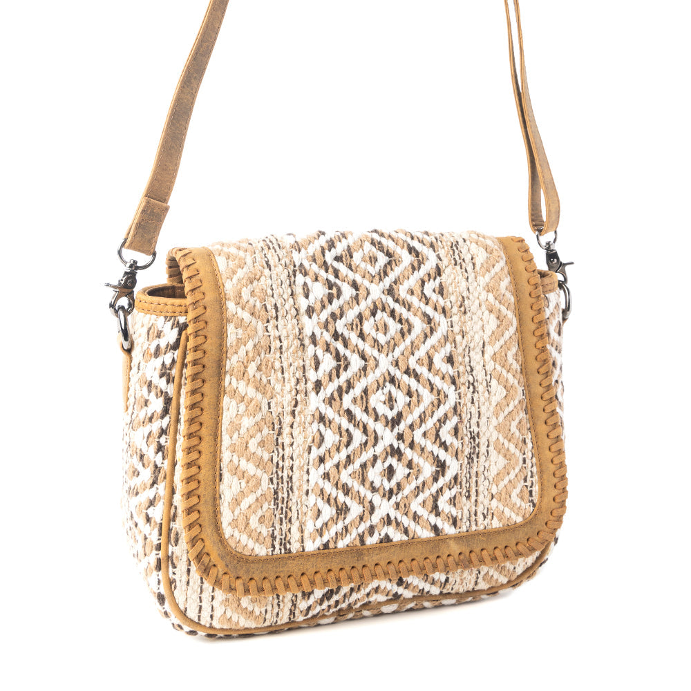 Moonlace Range Woven Shoulder Bag in Mojave Beige
